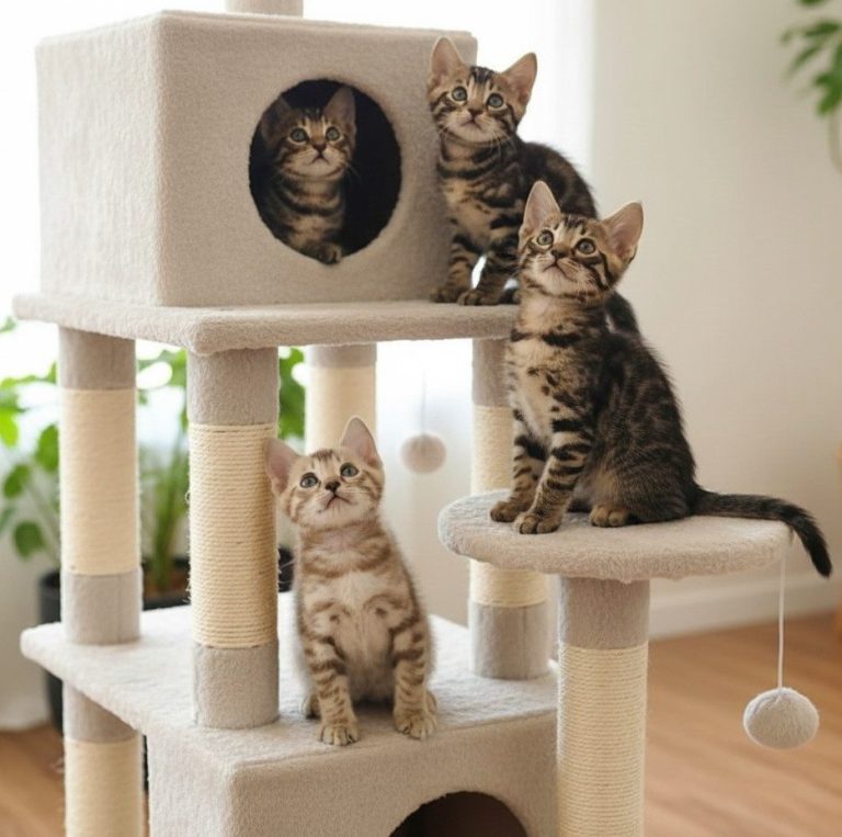 gatos bengalí en rascador gatos bengalí en rascador